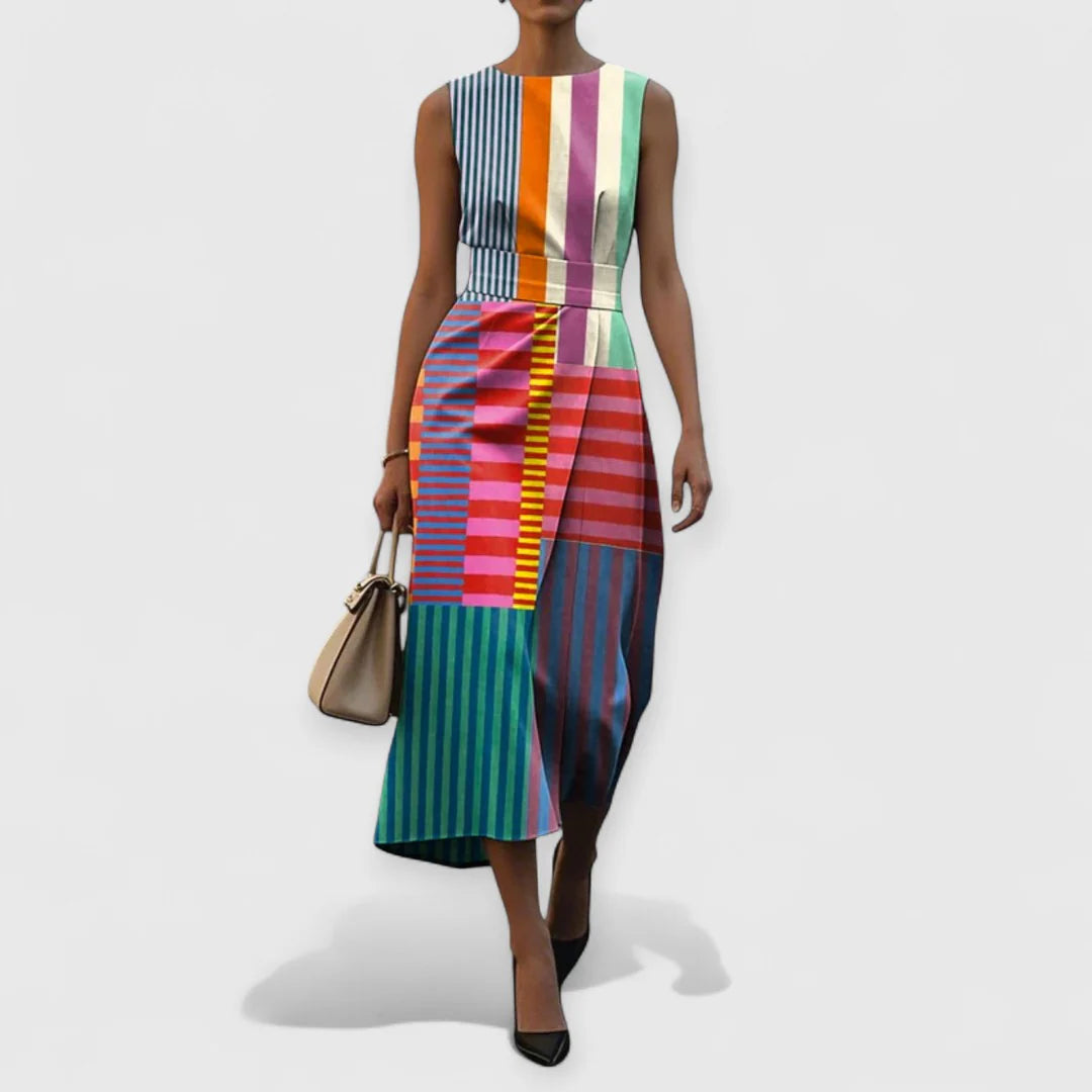 Tiffany | Premium Floral Sleeveless Dress for Effortless Chic