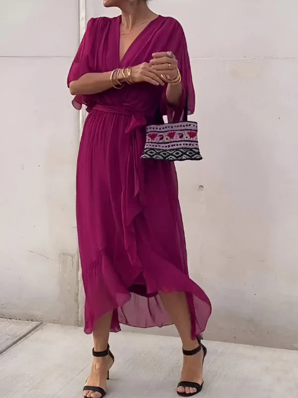 MONICA | V-Neck Chiffon Dress