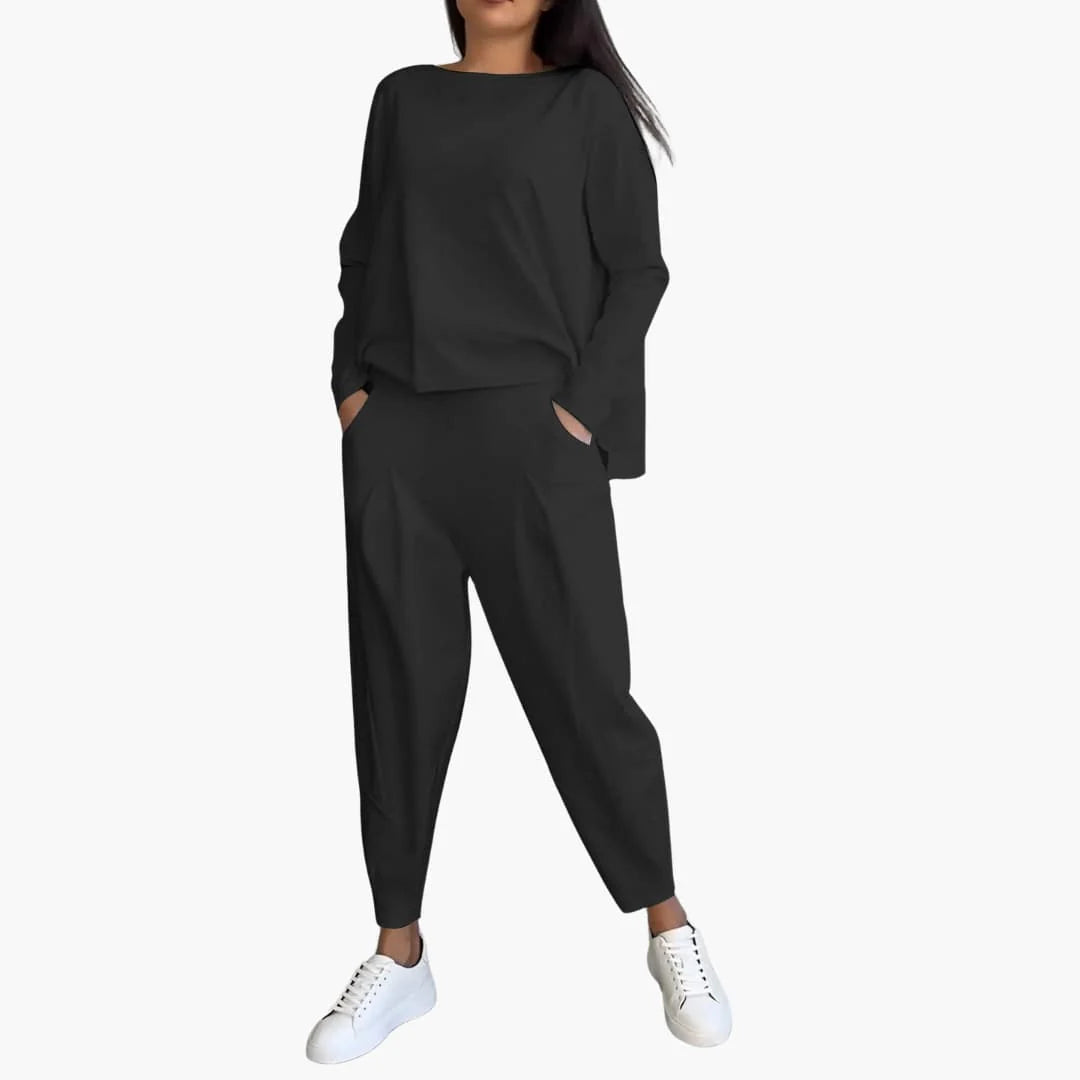 ANNA | Comfortable Round Neck Two-Piece Set
