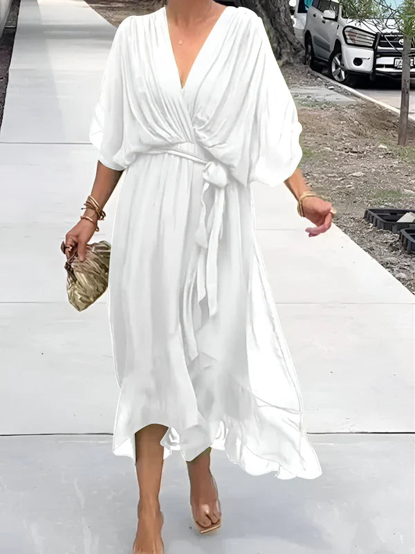 MONICA | V-Neck Chiffon Dress