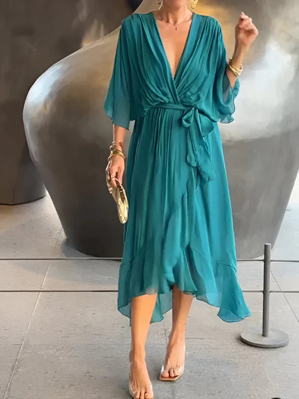 MONICA | V-Neck Chiffon Dress