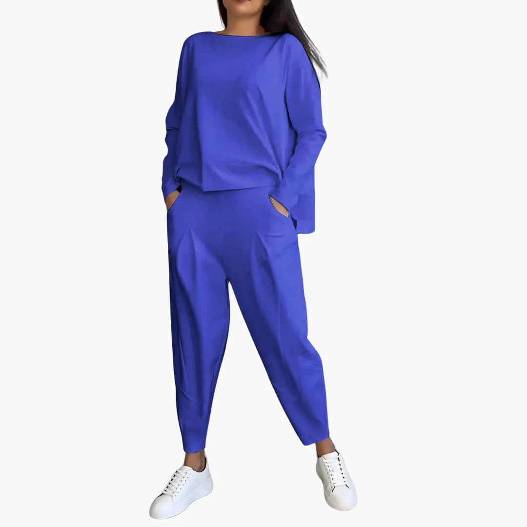 ANNA | Comfortable Round Neck Two-Piece Set