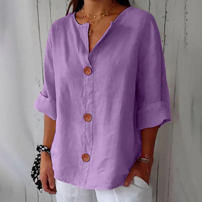 Noora™ | Relaxed Linen Blouse
