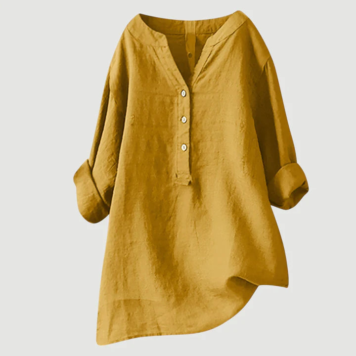 Freja™ – Effortless Comfort in a Breezy Button-Down Shirt