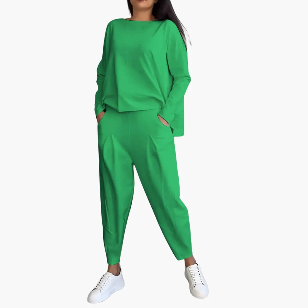 ANNA | Comfortable Round Neck Two-Piece Set
