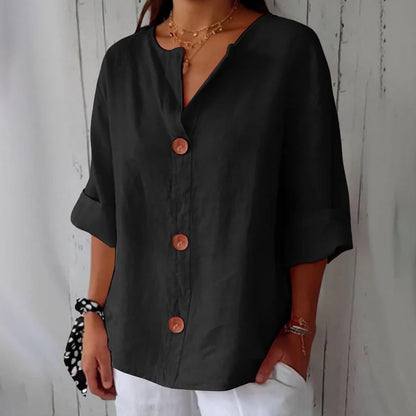 Noora™ | Relaxed Linen Blouse
