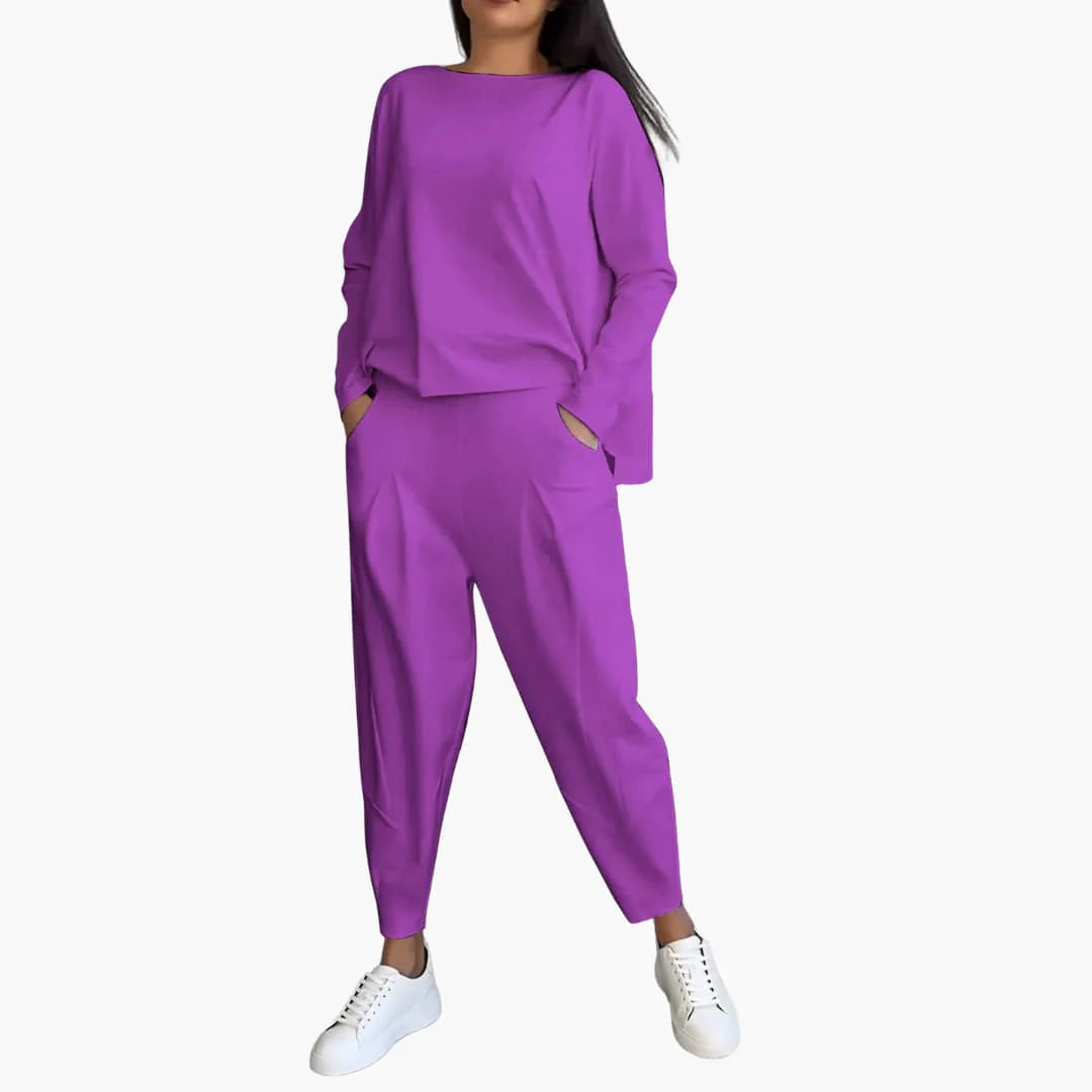 ANNA | Comfortable Round Neck Two-Piece Set
