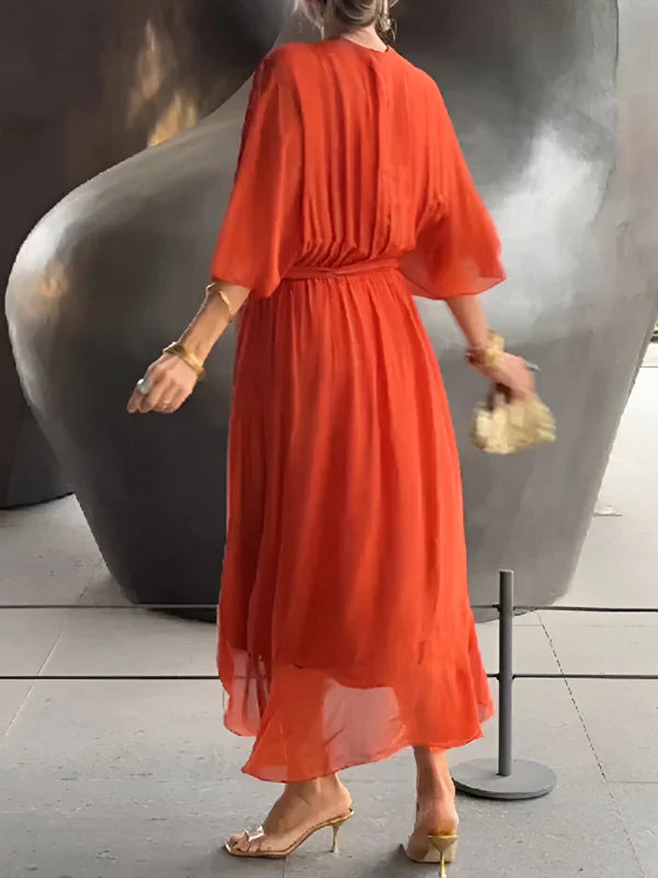 MONICA | V-Neck Chiffon Dress