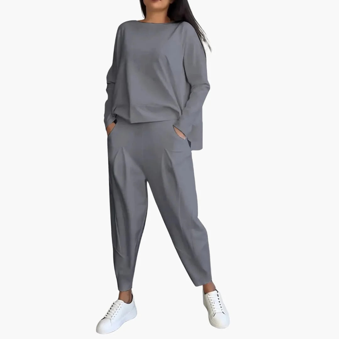 ANNA | Comfortable Round Neck Two-Piece Set