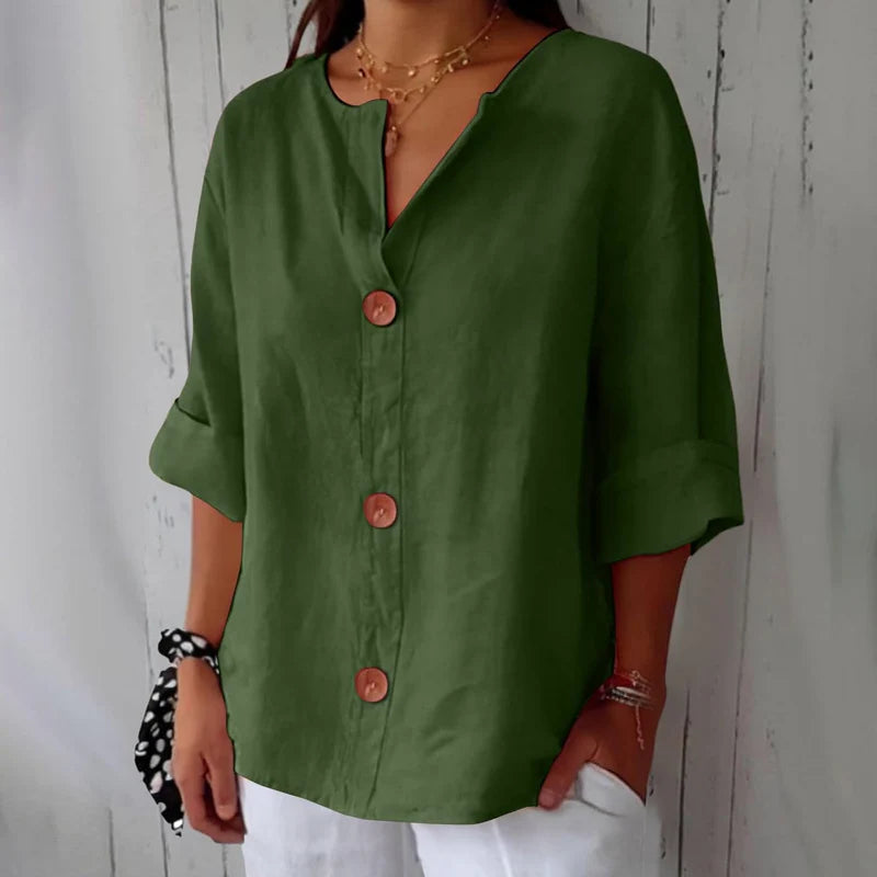 Noora™ | Relaxed Linen Blouse