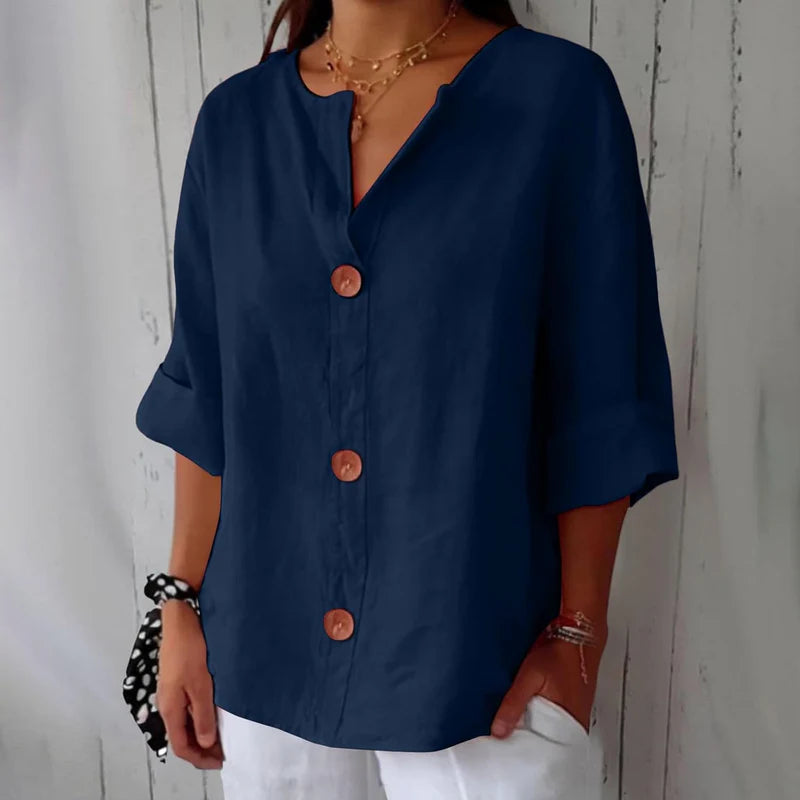 Noora™ | Relaxed Linen Blouse