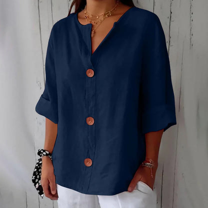 Noora™ | Relaxed Linen Blouse