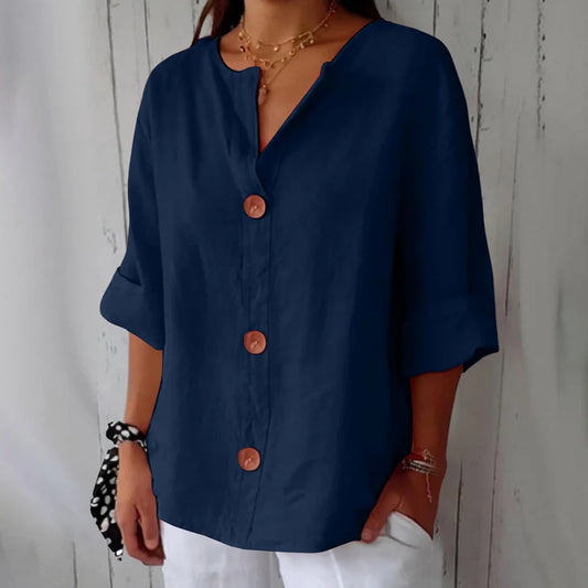 Noora™ | Relaxed Linen Blouse