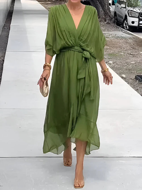 MONICA | V-Neck Chiffon Dress