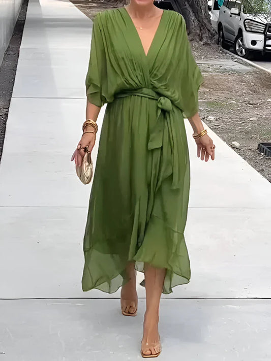 MONICA | V-Neck Chiffon Dress