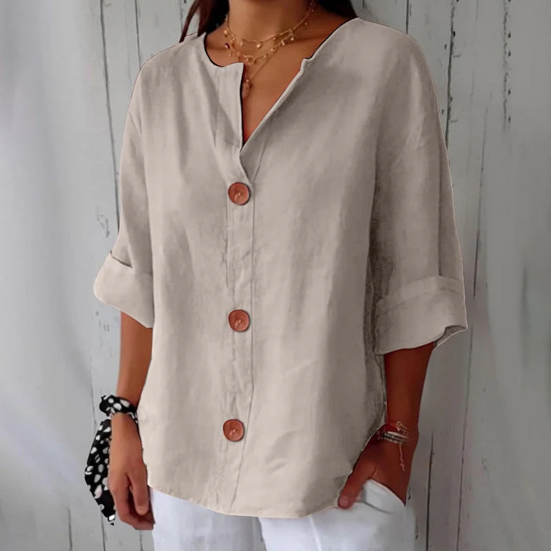 Noora™ | Relaxed Linen Blouse