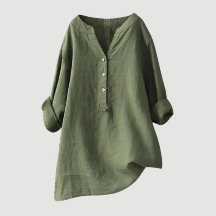 Freja™ – Effortless Comfort in a Breezy Button-Down Shirt