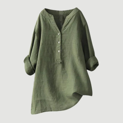 Freja™ – Effortless Comfort in a Breezy Button-Down Shirt