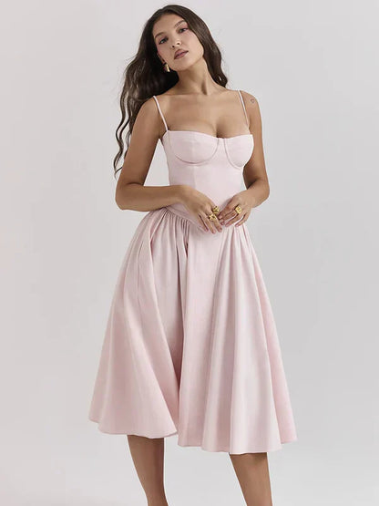 KIKI | Retro Midi Dress – Timeless Elegance Redefined