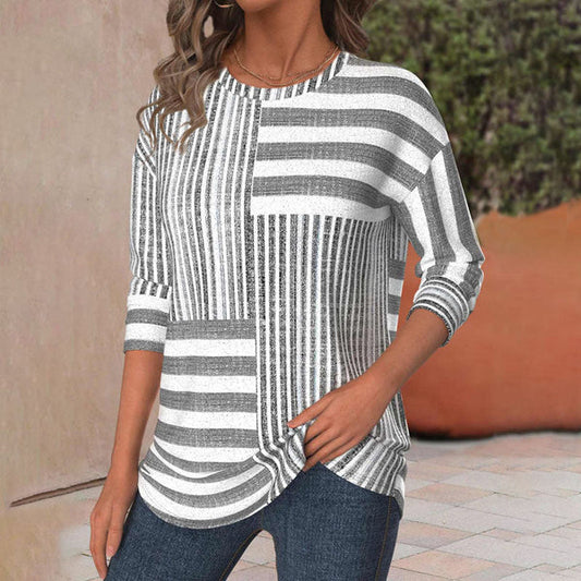 Jacqueline | Striped Blouse Made from Breathable Fabric