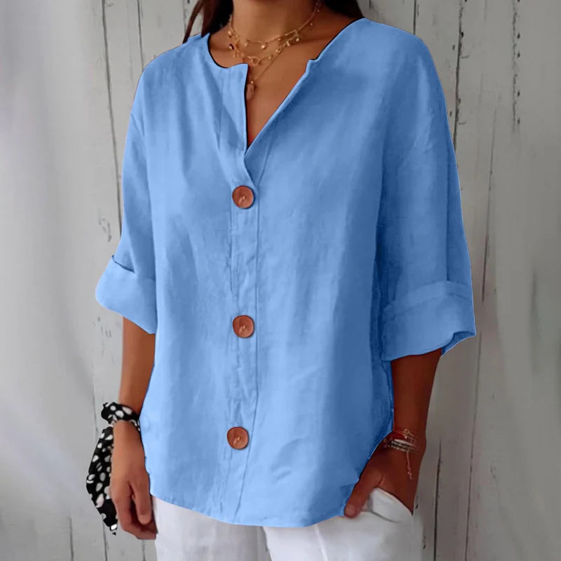 Noora™ | Relaxed Linen Blouse