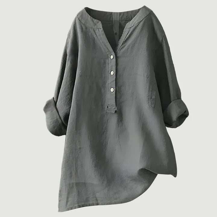 Freja™ – Effortless Comfort in a Breezy Button-Down Shirt
