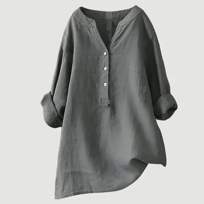 Freja™ – Effortless Comfort in a Breezy Button-Down Shirt
