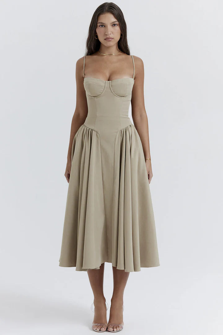 KIKI | Retro Midi Dress – Timeless Elegance Redefined