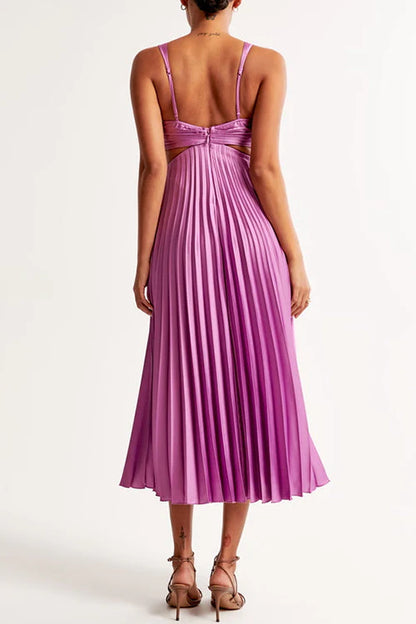 ELSA | Pleated Midi Dress – Luxury Redefined