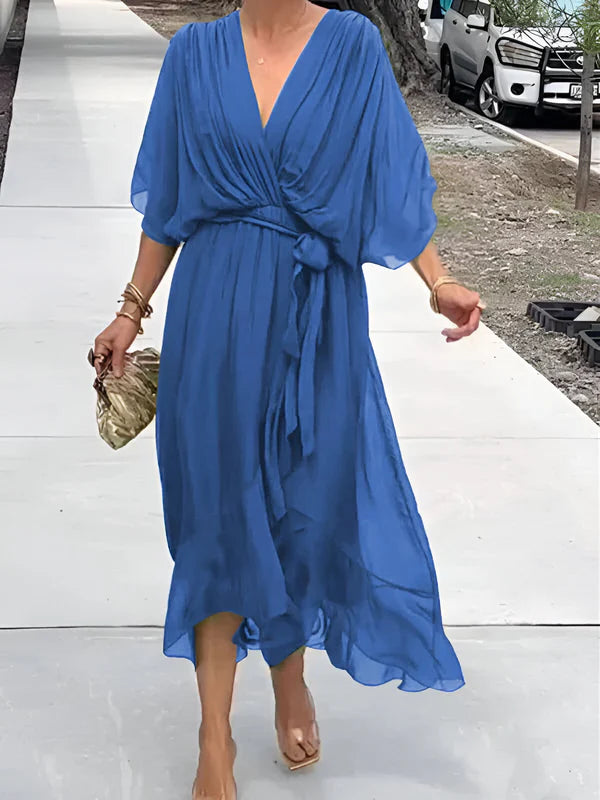 MONICA | V-Neck Chiffon Dress