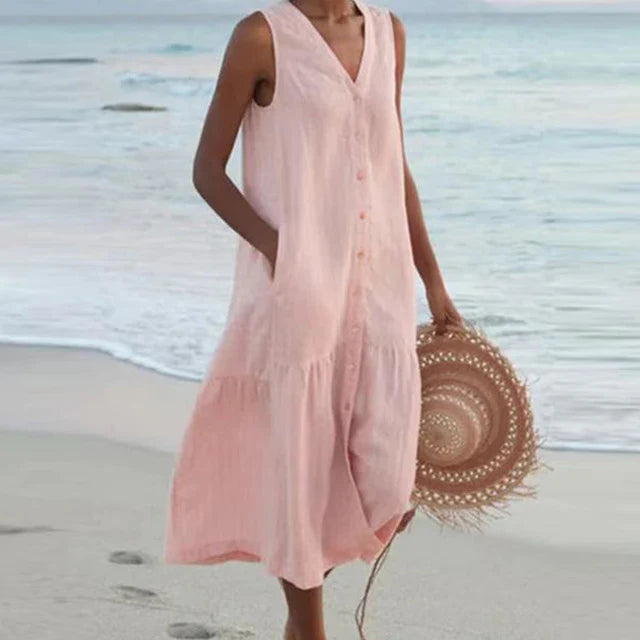 Celi - Stylish Tummy Covering Summer Dress