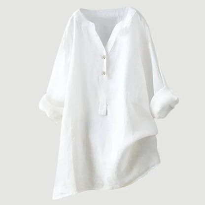 Freja™ – Effortless Comfort in a Breezy Button-Down Shirt