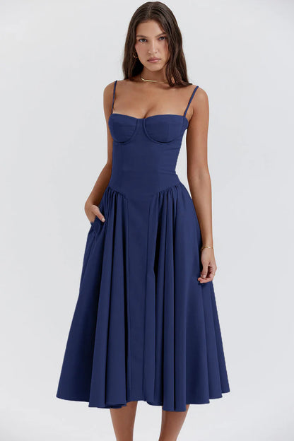 KIKI | Retro Midi Dress – Timeless Elegance Redefined