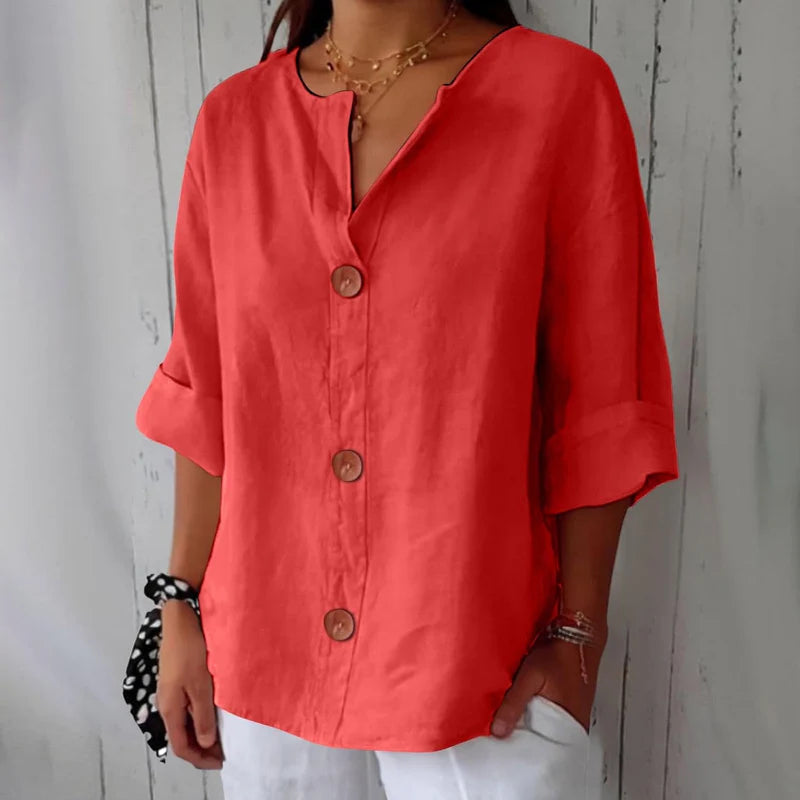 Noora™ | Relaxed Linen Blouse