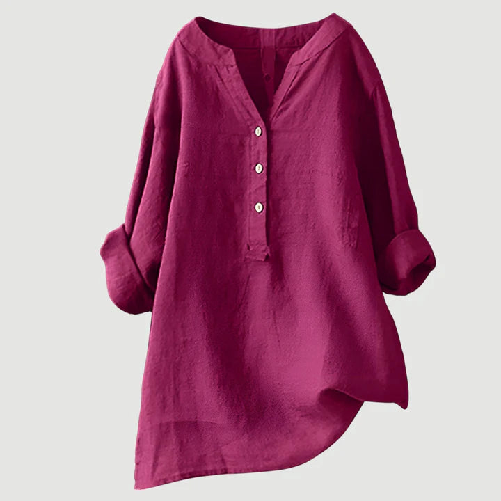 Freja™ – Effortless Comfort in a Breezy Button-Down Shirt