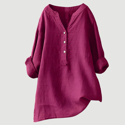 Freja™ – Effortless Comfort in a Breezy Button-Down Shirt