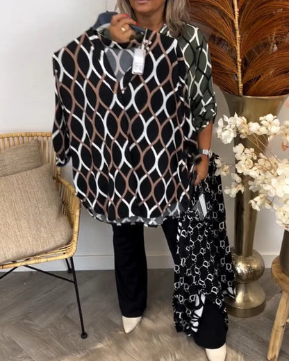 Janny | Casual Blouse with Long Sleeves and Elegant Pattern