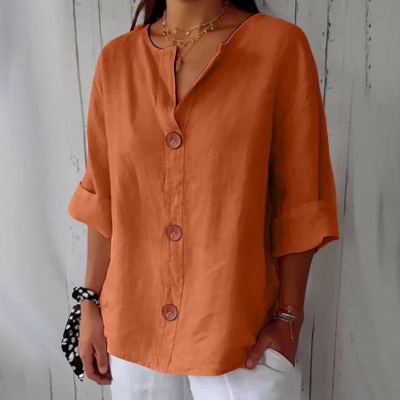 Noora™ | Relaxed Linen Blouse