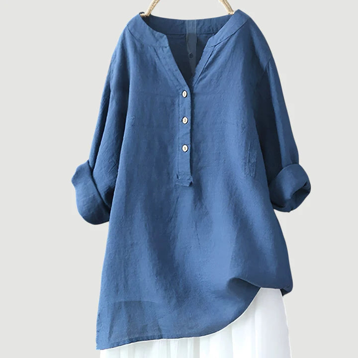 Freja™ – Effortless Comfort in a Breezy Button-Down Shirt