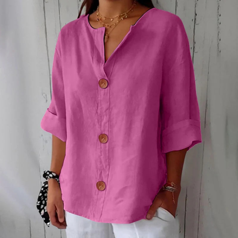 Noora™ | Relaxed Linen Blouse