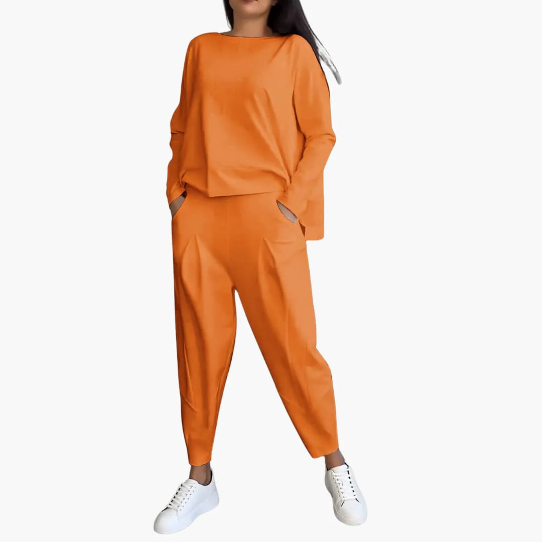 ANNA | Comfortable Round Neck Two-Piece Set