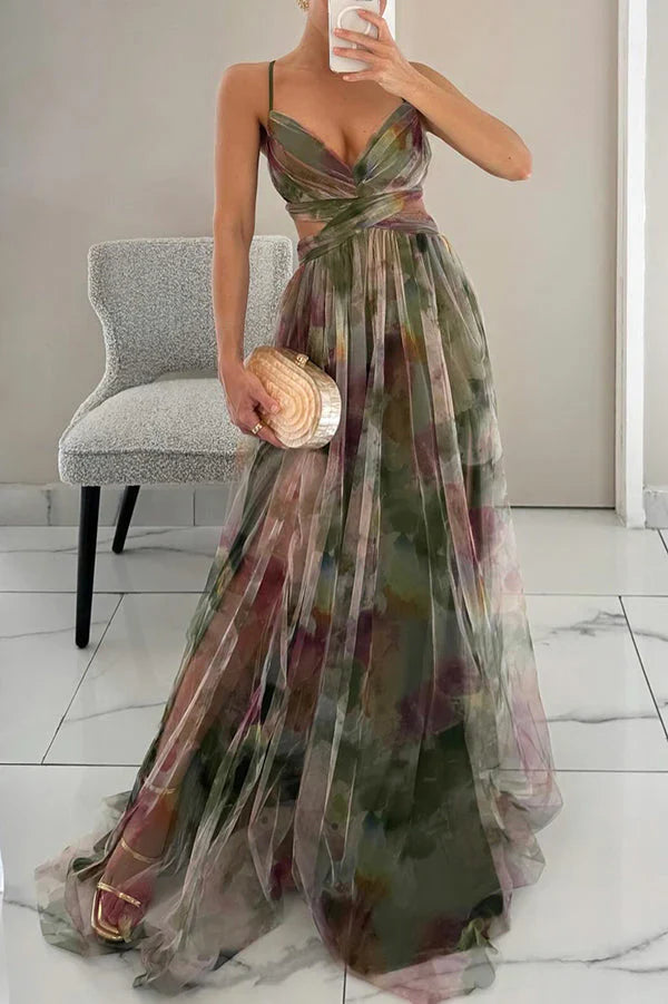 Carola™ - Enchanting Maxi Dress with Floral Print