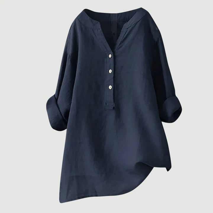 Freja™ – Effortless Comfort in a Breezy Button-Down Shirt