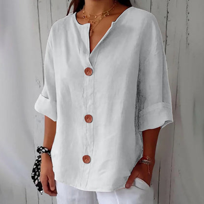 Noora™ | Relaxed Linen Blouse